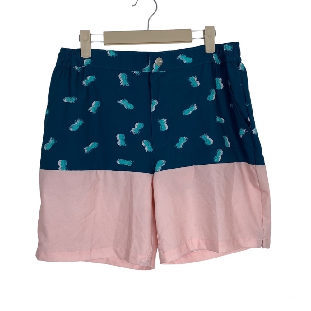 Mosmann Australia Men’s Swim Trunks Pink and Blue Pineapples